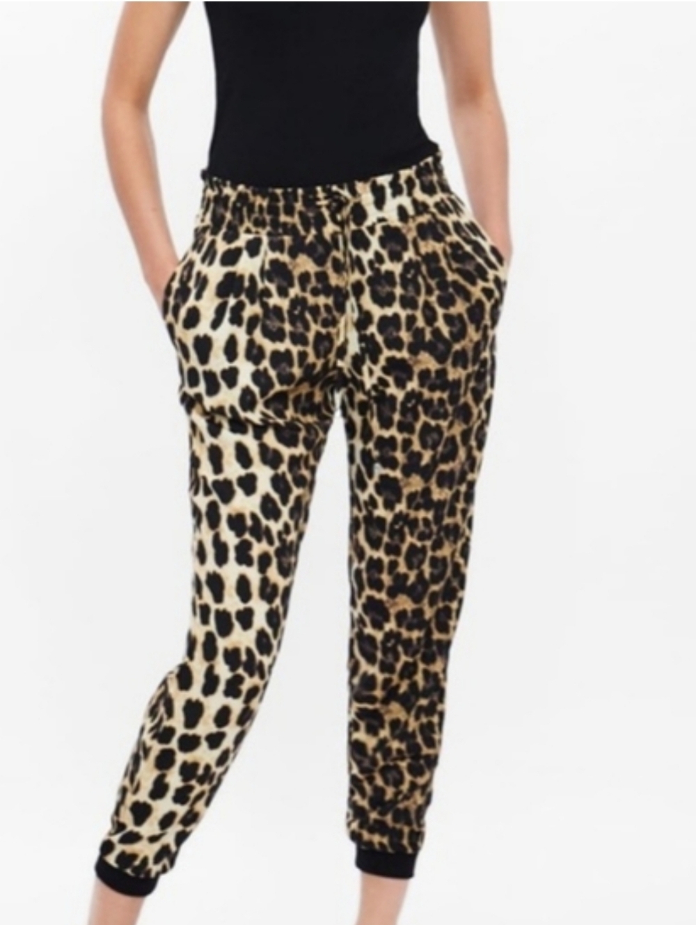 ZARA ✨️ Leopard Print Women's Joggers Pants Size XS